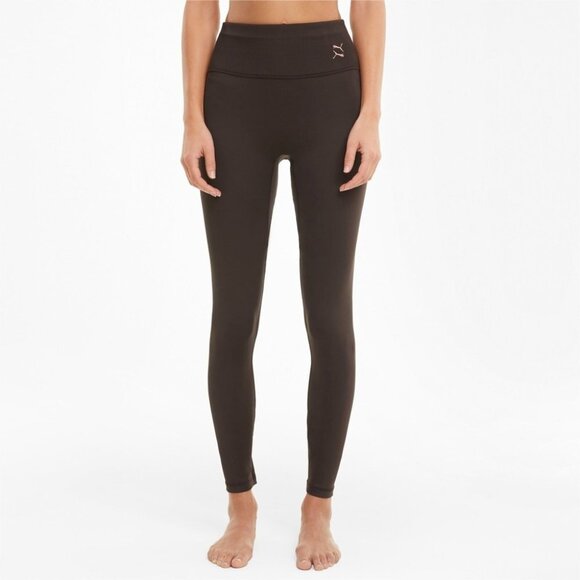 PUMA Women's Exhale High Waist Leggings Training full length Brown Size Small - Picture 1 of 14